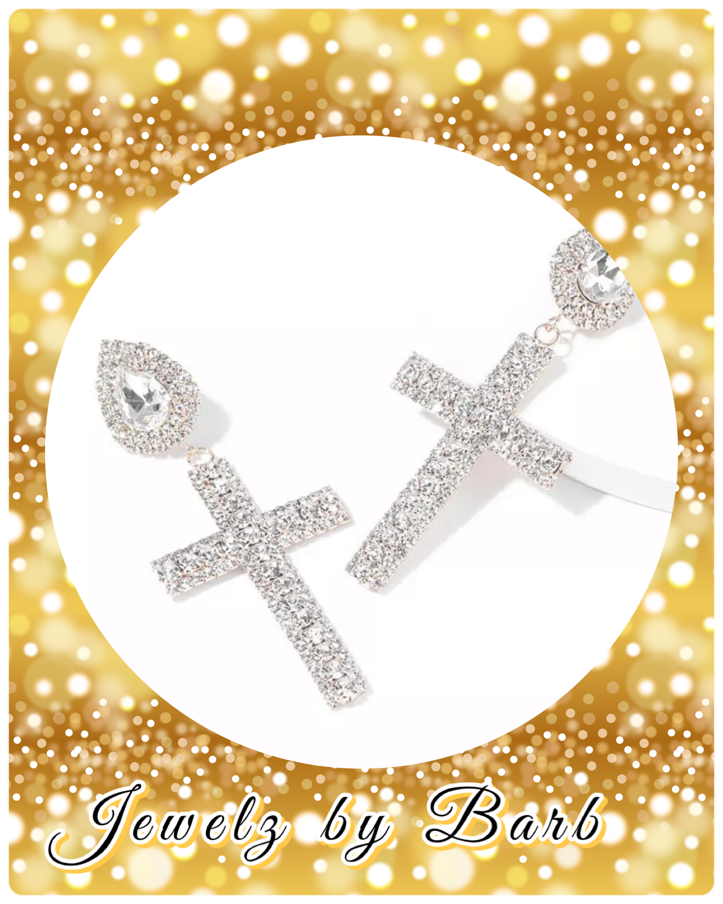 DIAMOND CROSS EARRINGS