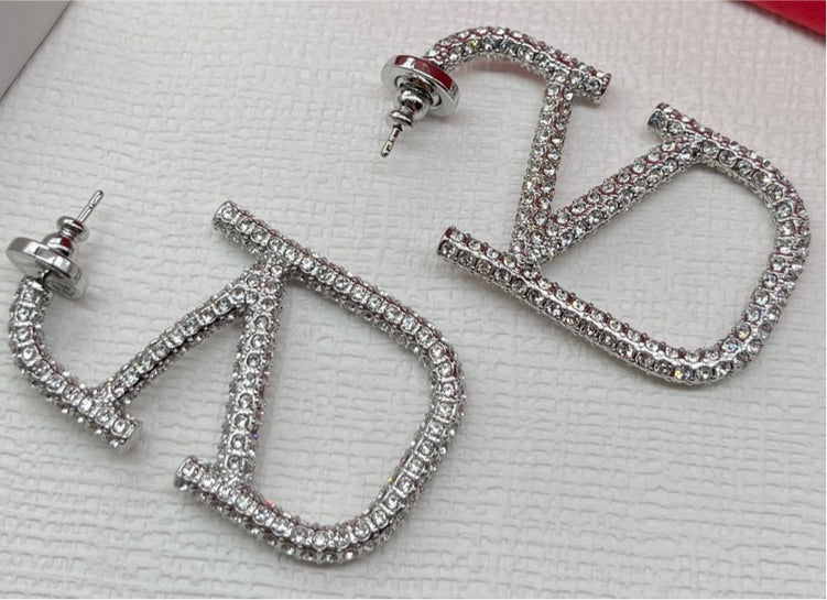 LUX COLLECTION SILVER & DIAMOND EARRINGS