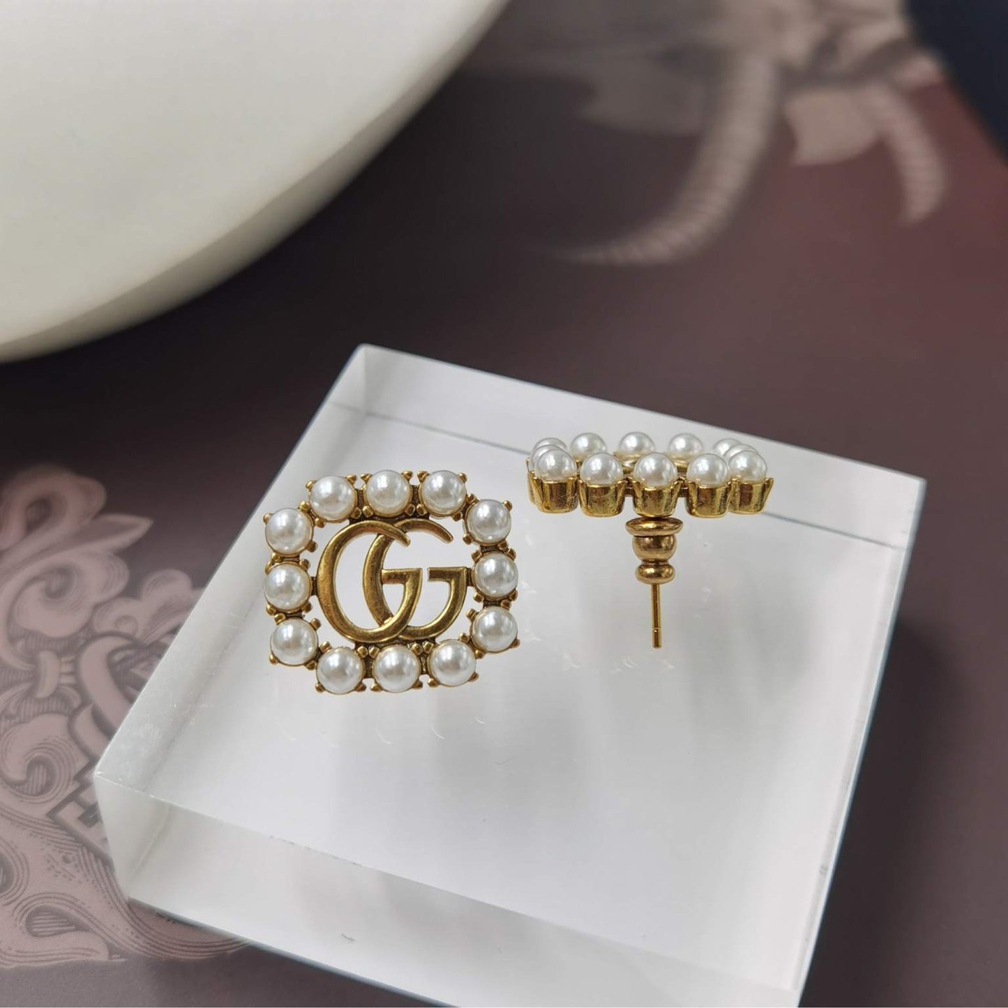 LUX COLLECTION GOLD PEARLS EARRINGS