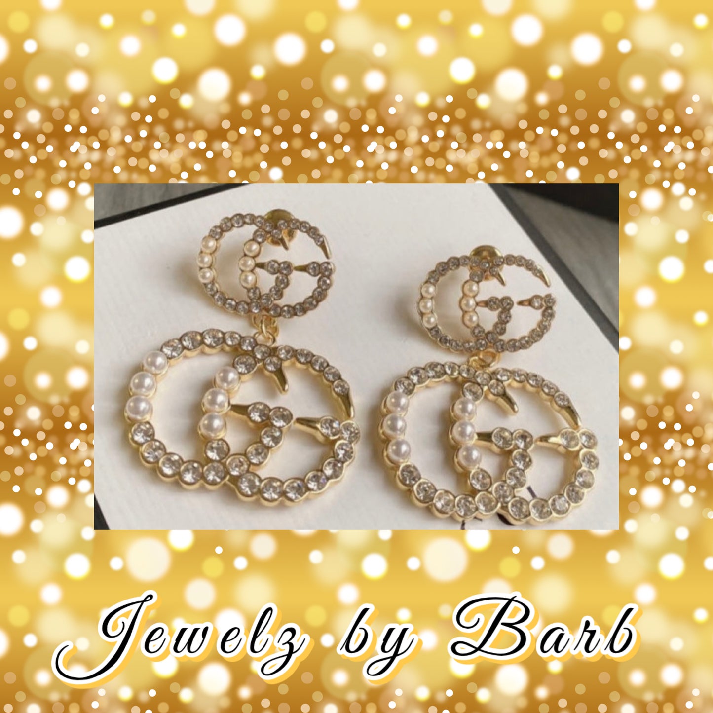 LUX COLLECTION EARRINGS GOLD WITH PEARLS